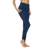 Mesh stitching sportswear high waist zipper pockets workout leggings women yoga pants