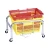 Import Metal Stacking Storage Basket Stand Shopping Basket Holder With Wheels For Hypermarket from China