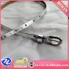Metallic PU Belt with Shiny / Gunmetal Pu leather belt / Metal Buckle ladies new fashion belt