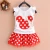Import Mickey head dot cartoon 2 pieces skirt set 3-5 year old kids clothes baby girl dress from China