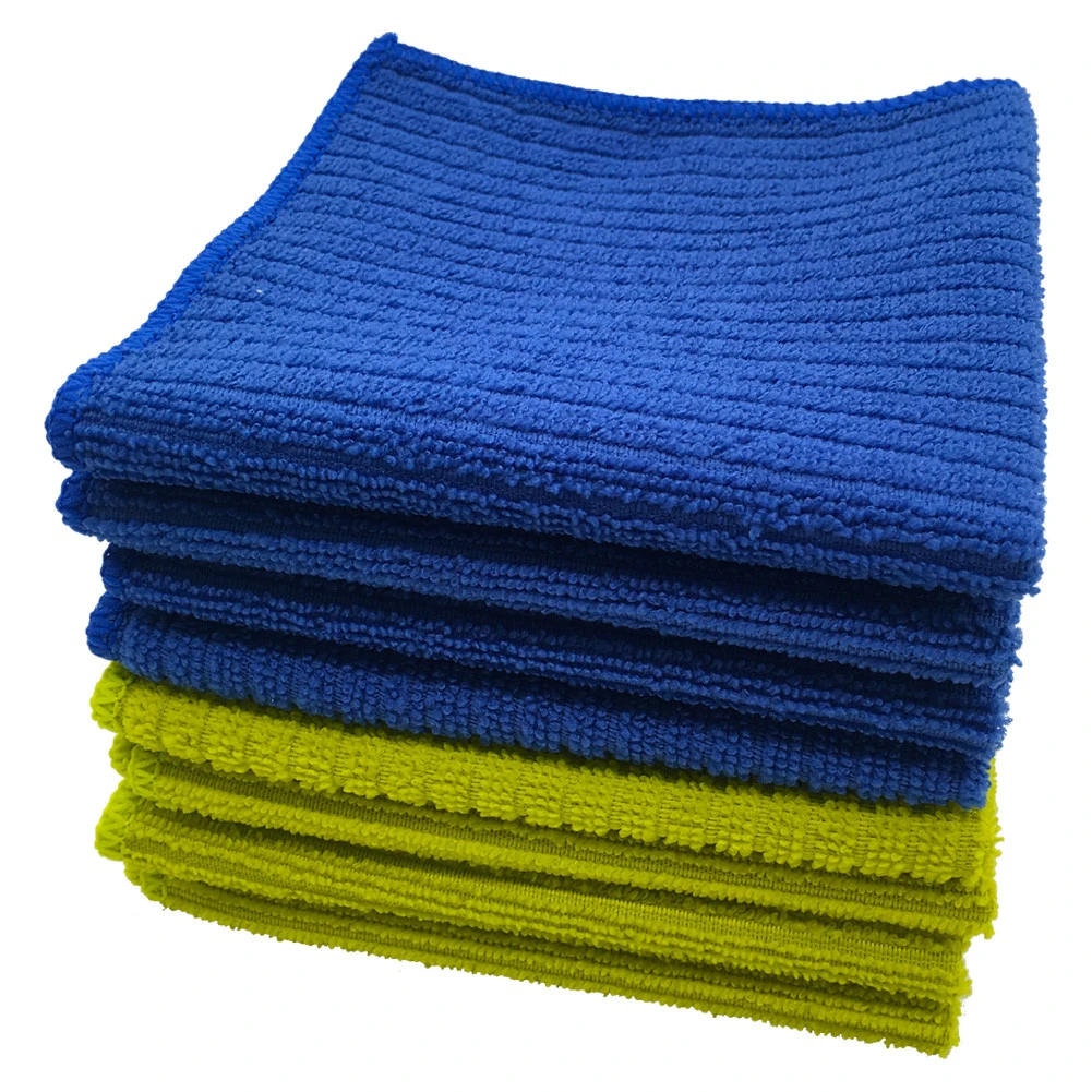 Microfiber Cleaning Towel With Net Poly Scour Side 220GSM 30*30CM 6 PIECES/SET 24g/PIECE Household Items Super Microfiber Towel