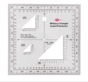 military style mgrsutm coordinate grid reader protractor
