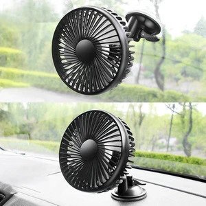 Mini Electric Car Fan Suction Cup Auto Air Fan Car Air Conditioner 360 Degree Rotating Strong Wind Cooler