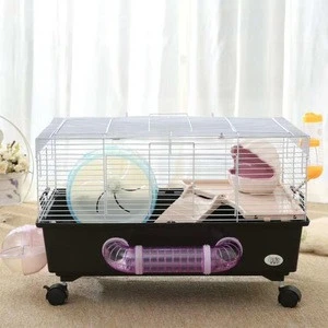Mini pet house small animal house metal wire  hamster cages with pipe pet carrier houses