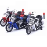 Mini Pull Back Police Motorcycle Diecast Kids Car Toy 1:16 Police Motorcycle Toy With Alarm Light motorcycle toy
