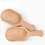 Mini Wooden Scoops Bath Salt Powder Spoon Bath Shower SPA Tool Bath Salts Candy Laundry Detergent Powder Spoon