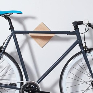 Minimalist Affordable Furniture Bike Display Art Wooden Rack Solid Wood Bicycle Stand