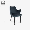 Modern Design Home Furniture China Factory Chair Dining Room Velvet Armrest Dining Chair with metal leg