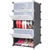 Modern easy portable diy shoe storage cabinet plastic shoe rack