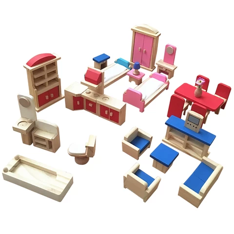 Modern Miniature Furniture Set Baby Doll House Furniture