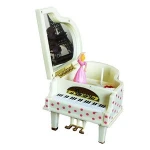 modern plastic crafts handmade mini Europe style gifts  for home table decoration (SDMC044D) colorful plastic music box