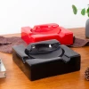Modern porcelain cigar ashtray for indoor patio smoking accessory glossy black square ceramic outdoor ash tray
