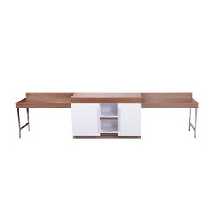 Modern Streamline Unit Wooden Desk &amp; Cabinet Luxury Hotel Furniture
