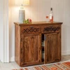 Modern Style Solid Wood Sideboard Cabinet with Drawers for Living Room