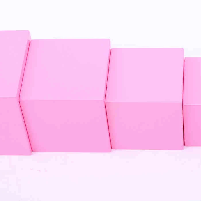 Montesorri material pink tower teach tool for kids educational toys