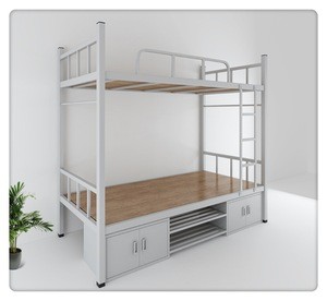 Multi-functional steel home staff dormitory double bed upper and lower iron bed