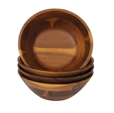 Multiple Irregular Bowls With Natural Material Decor Wooden Soup Bowl Multiple Finishing And Shaped Design
