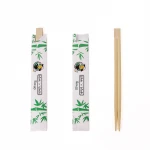 Natural disposable bulk bamboo custom printed individually paper wrapped chopsticks,sushi chopsticks