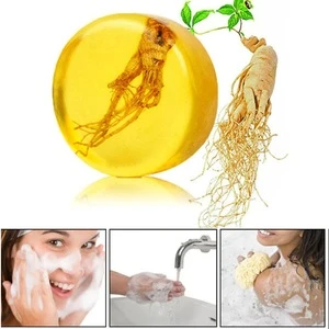 Natural handmade soap organic essential oil moisturizing whitening cleaning toilet bar bath laundry revitalizing ginseng soap