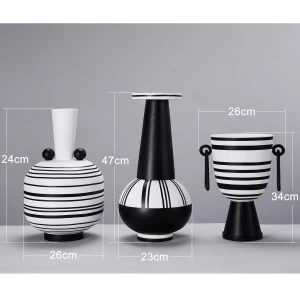 Navia impression series home decorative flower vase stripe design modern sculpture