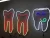 Import neon tooth shape light for dental clinics decoration from China