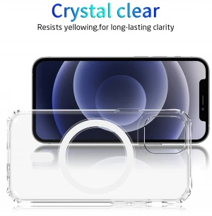 New Arrival Soft TPU Clear 1.5MM Acrylic Mobile Phone Accessories Magnet Phone Case For Magsafing Apple iPhone 12 Pro Max