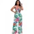 Import New Arrivals High Quality Women Fashion Clothing 2021 Spring Printed Two Piece Set Crop Top 2 Piece Set from China