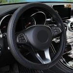 New Car Steering Wheel Cover Artificial Leather Elastic Skidproof Auto Steering- Wheel Embossing Leather Over Car-styling