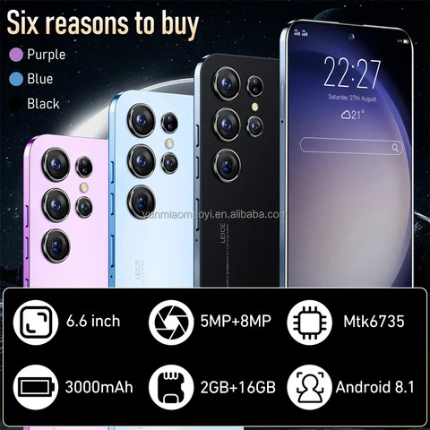 New Cheap S23 Ultra 6.6inch Screen 16GB Android 8.1 Wholesale Unlocked Smart Mobile Phones 4G Smartphone