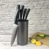 New desgin 5pcs stainless steel kitchen knife set with stainless steel trellised coating handle  8&quot;chef knife
