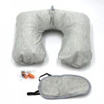 New Design Airplane Travel Kit Travel Pillow and Eye Mask