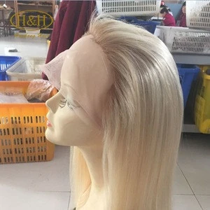 New design blonde full lace wig dark roots #1b/613 long blonde human hair wig can custom #613 blonde wig