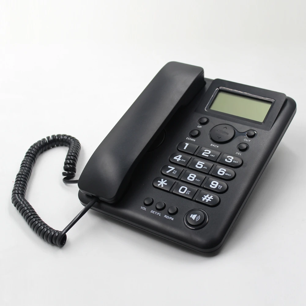 New Design Landline Corded Telephone Speakerphone Fixed Caller ID Phone