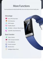 New design V19 ECG+PPG Medical Smart Watch Band with Heart Rate and Pressure Sensors Custom Logo Wrist Smart Bracelet