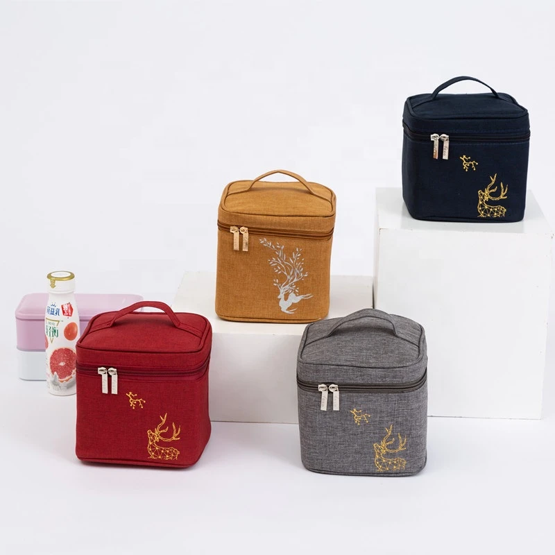 New fashion portable multi-color oxford fabric customized adult lunch bag insulated lunch bag cooler thermal picnic cooler bag