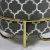 Import New Modern Golden Polished Steel Chassis Linen Ottoman Pattern Cushion Round Stool for Drawing Room Club Bar Outdoors from China