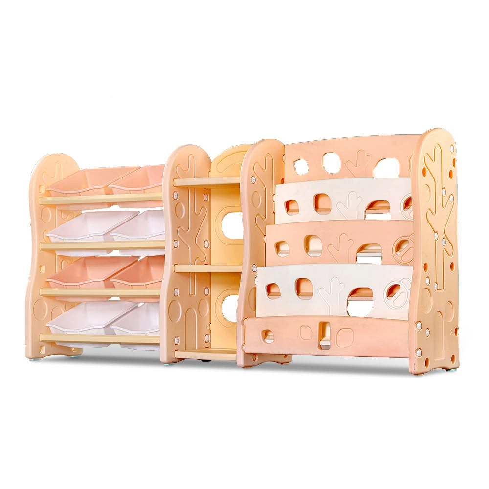 New Plastic indoor toy storage children kid bookshelf and cabinet