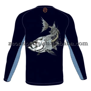 new style custom uv protection fishing shirts sublimation men&#39;s ventilated fishing shirts