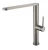 Import New stylish single lever SUS 304 Stainless Steel ultra thin brushed hot cold mixer faucet kitchen basin bath taps from China