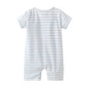 Newborn Boy Cotton Jumpsuit Clothes Tractor Pattern Stripe Summer Baby Romper