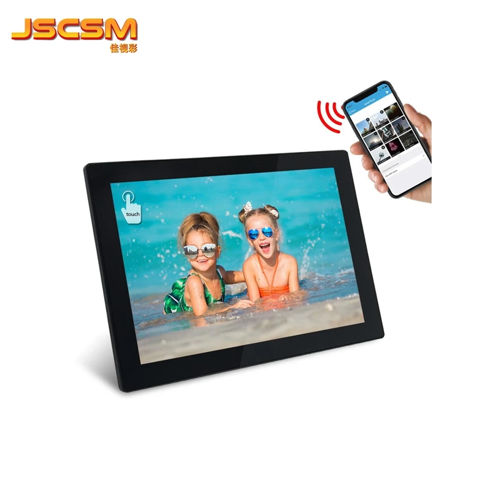 Newest Smart 1920x1080 touch wifi digital picture frame 11.6 inch lcd photo viewer with cloud app control