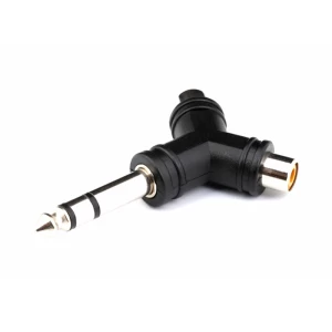Nickel plated 3.5mm stereo to 2 rca female jack audio splitter adapter Y type connector adapter