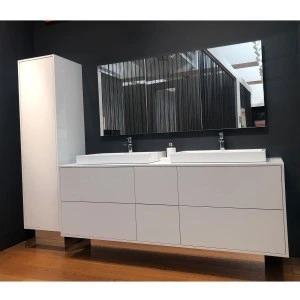 NICOCABINET European Design Modern White Bathroom Vanity Units Double Sink Custom Bathroom Cabinet