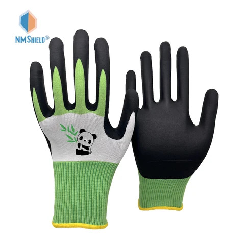 NMSHIELD Kid Protective Gloves Kids Foam Nitrile Garden Gloves with Custom Logo