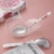 Import Noble gift box 2pcs porcelain handle cutlery set home tableware stainless salad fork spoon set from China