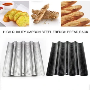 Nonstick Perforated Baguette Pan Loaves Loaf Bake Mold  Toast Cooking Tray for Kitchen Baking