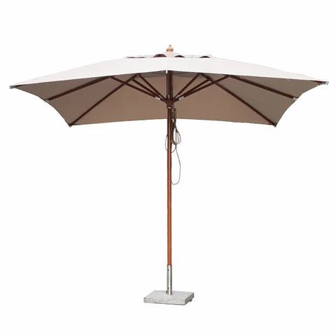 OEM custom outdoor parasol heavy duty 3 x4 wood garden umbrella