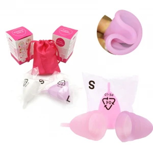 OEM Customized 100% Medical Silicone Womens Reusable Menstrual Cup