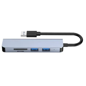 OEM Type-c 5 in 1 docking station usb 3.0 hub splitter and SD/TF multi-function expander