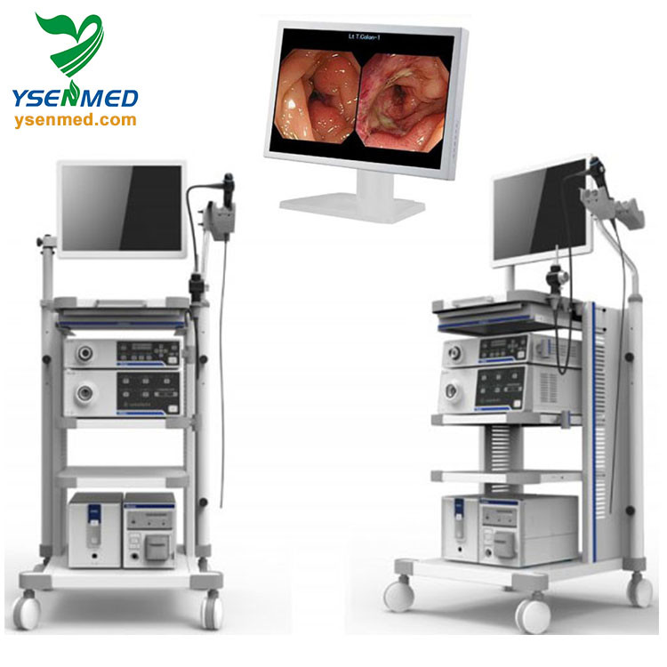 Operating room equipment  flexible imaging processor video gastroscope with medical monitor